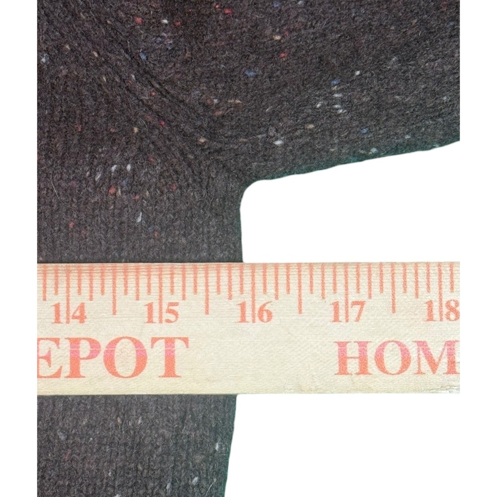 Antonio Melani Tweed Wool Blend Cardigan Sweater Brown Shawl Collar Size M - Picture 7 of 7
